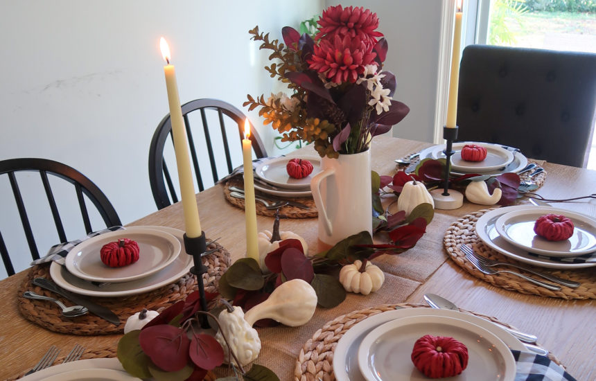 This Year’s Fall/Thanksgiving Tablescape: Plum, Mauve, Blush, and Cream